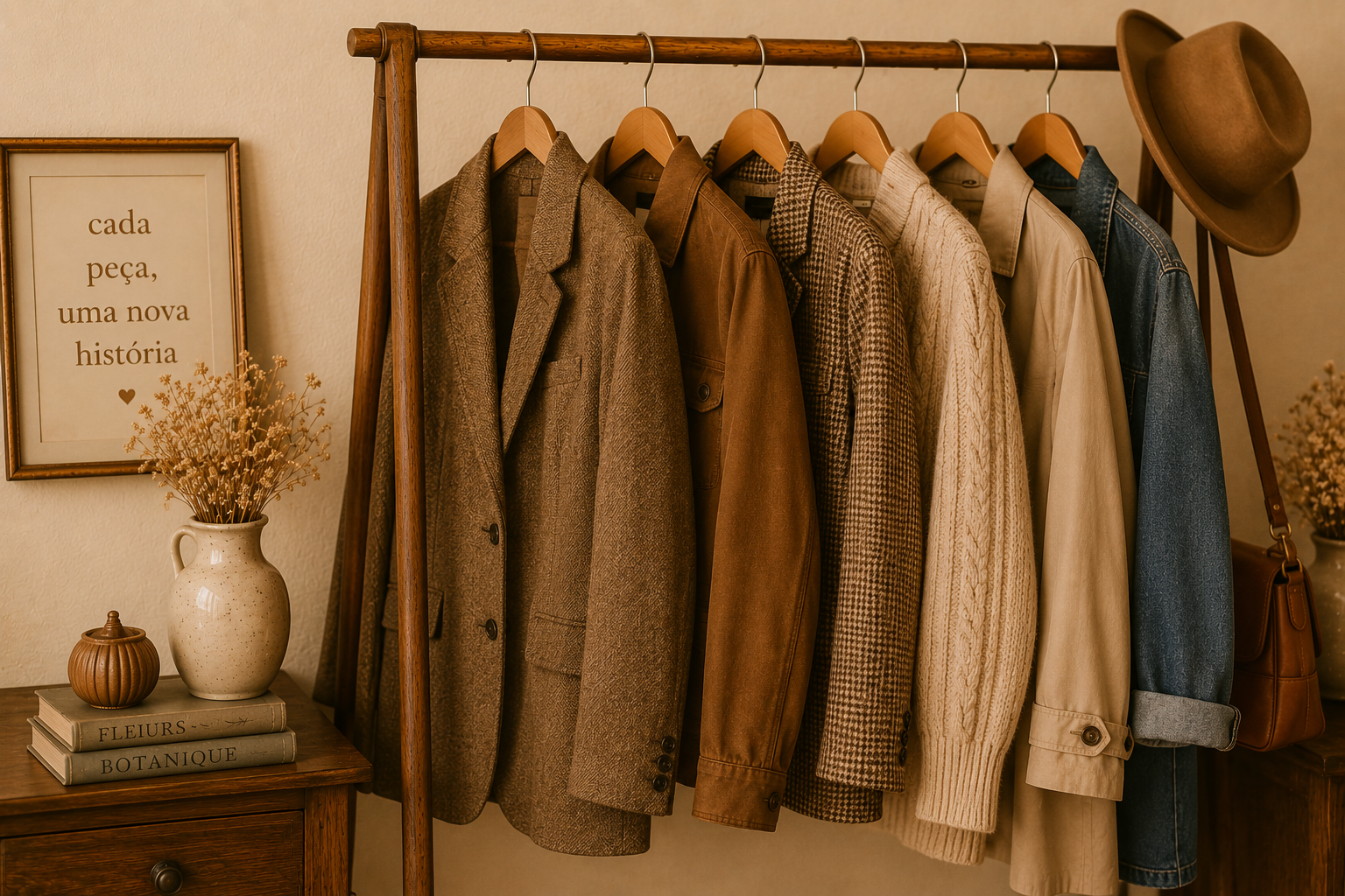 Arara com roupas em composição de estilo vintage